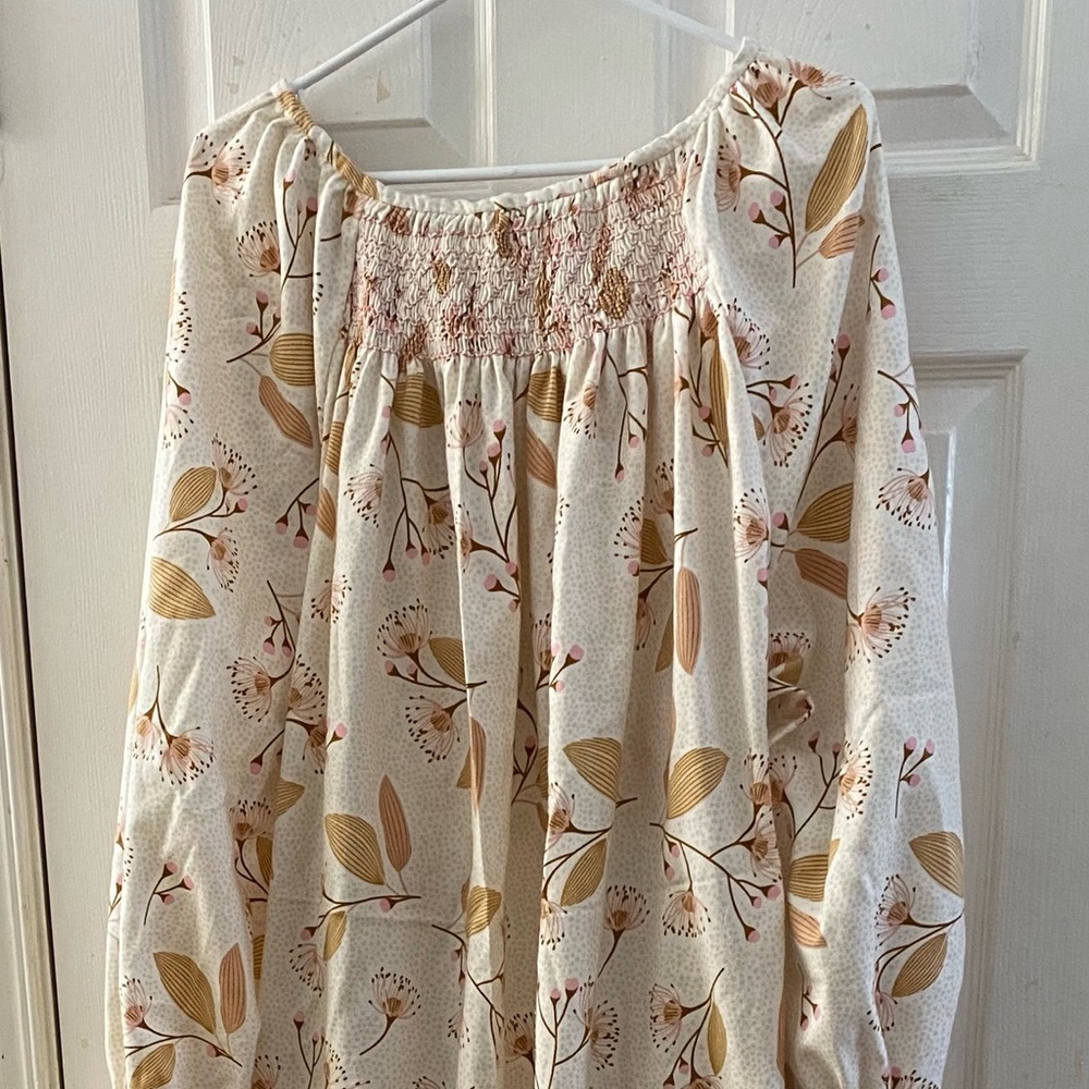 Smocked Flannel Nightgown